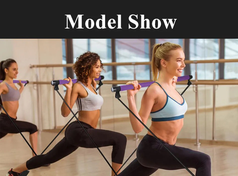 Bar with Resistance Band Multi Gym