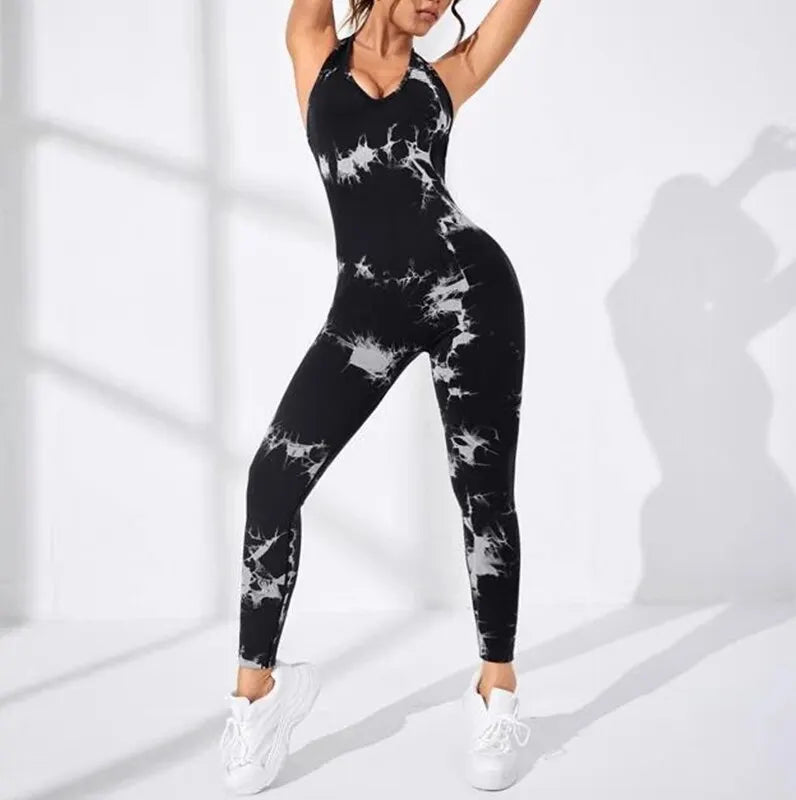 Women's Backless Workout Jumpsuit
