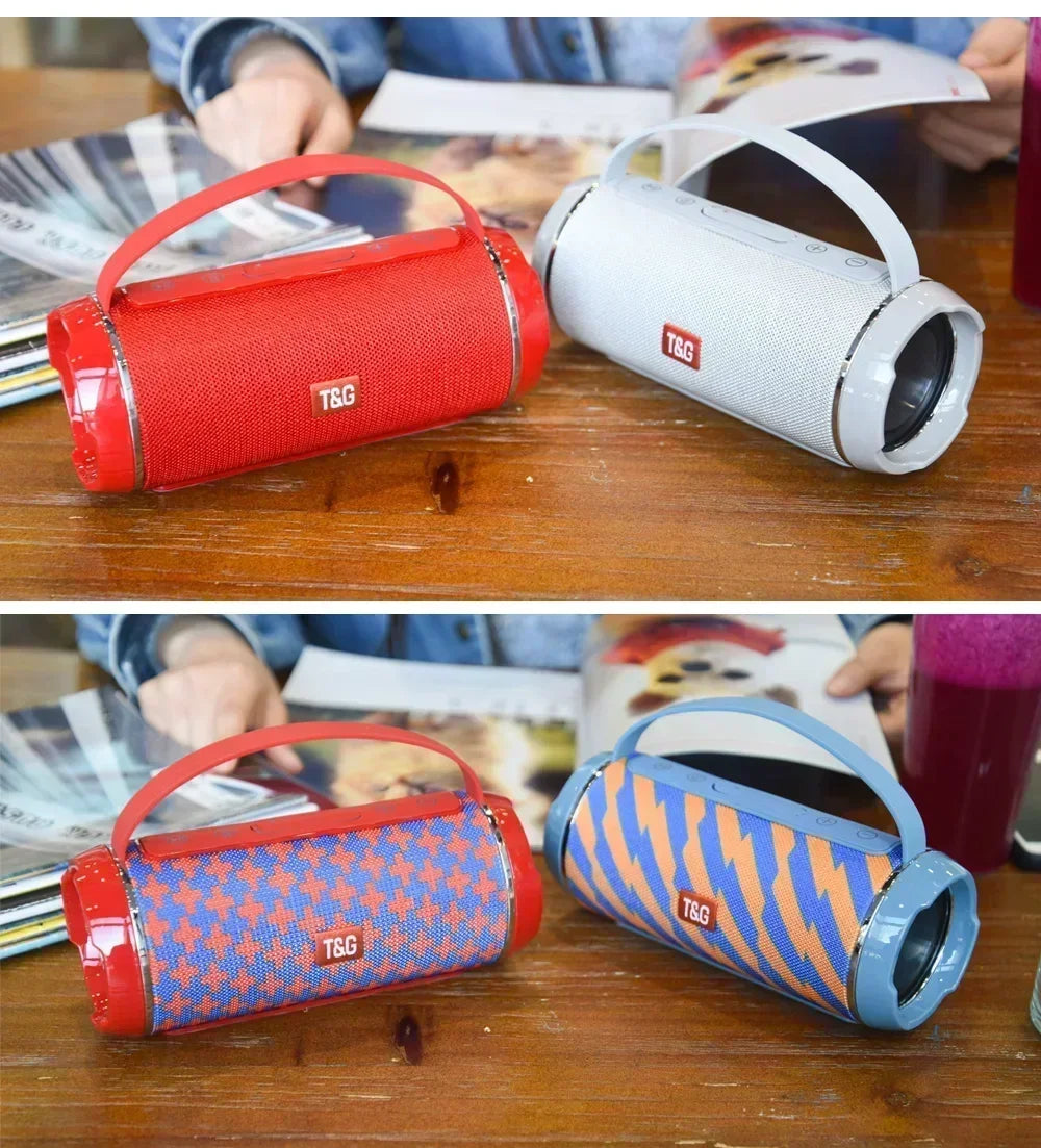 T&G Bluetooth Speaker TG116c TWS Wireless Powerful Box Portable Outdoor Speakers Waterproof Subwoofer 3D Stereo Sound HandsFree