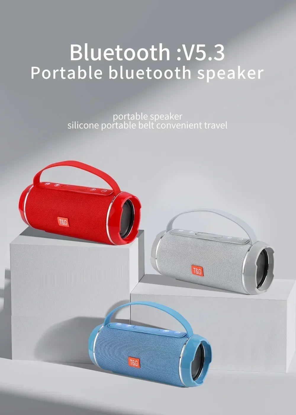 T&G Bluetooth Speaker TG116c TWS Wireless Powerful Box Portable Outdoor Speakers Waterproof Subwoofer 3D Stereo Sound HandsFree