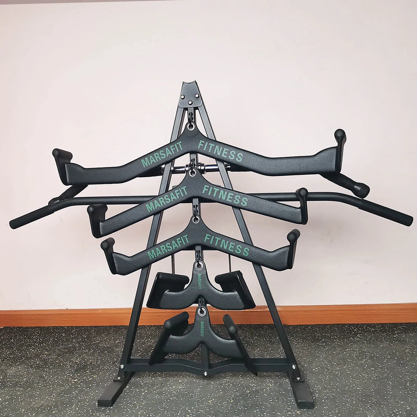 Detachable Floor/Wall Style Fitness Equipment Accessories Handle Placement Rack Gym Resistance Belt Storage Rack Space Saving