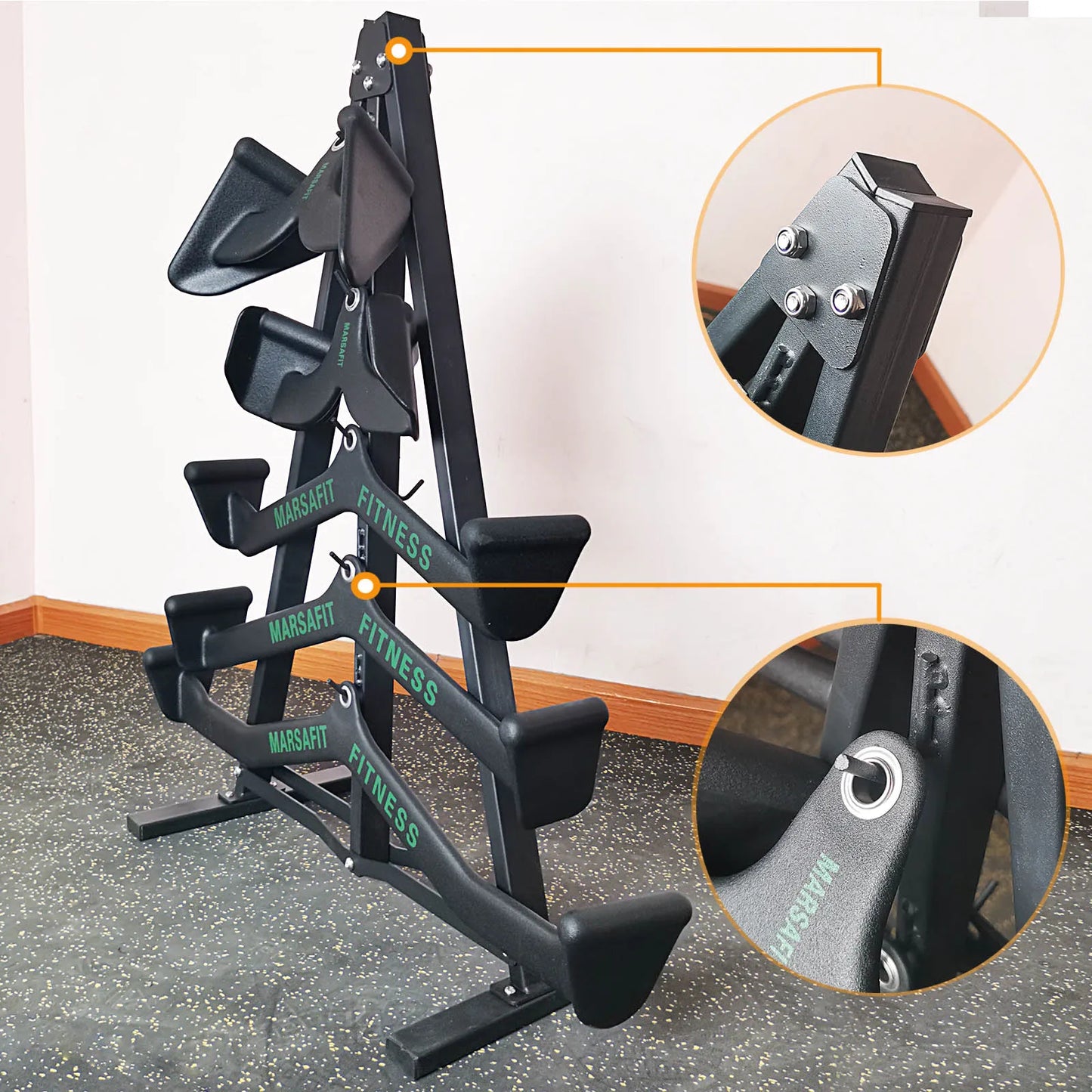 Detachable Floor/Wall Style Fitness Equipment Accessories Handle Placement Rack Gym Resistance Belt Storage Rack Space Saving
