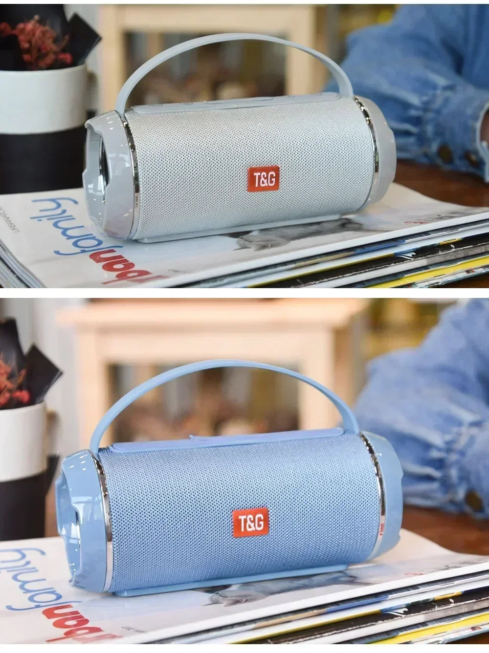 T&G Bluetooth Speaker TG116c TWS Wireless Powerful Box Portable Outdoor Speakers Waterproof Subwoofer 3D Stereo Sound HandsFree