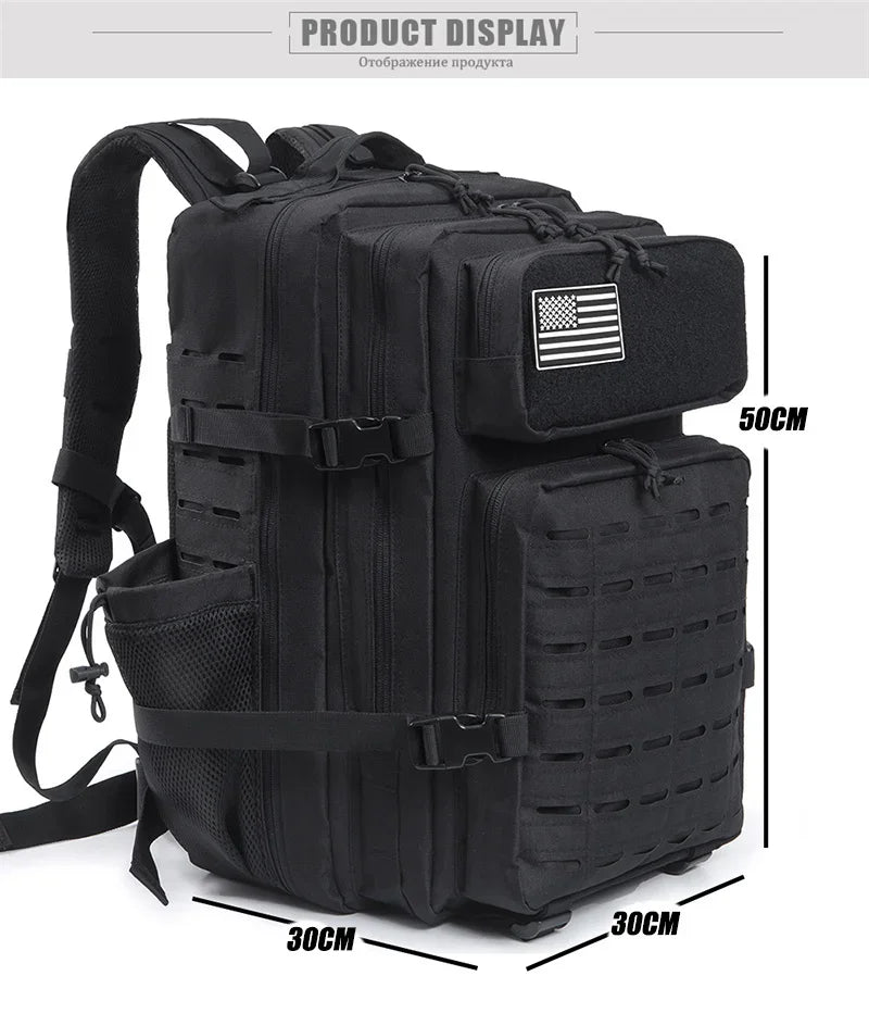 QT&QY 25L/45L Tactical Backpack for Women/men Laser Cut Molle survival Daypack School Bag Gym Rucksack with Dual Cup Holder