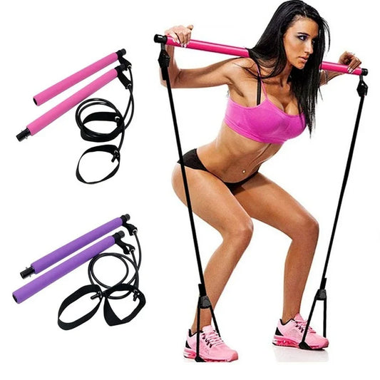 Bar with Resistance Band Multi Gym