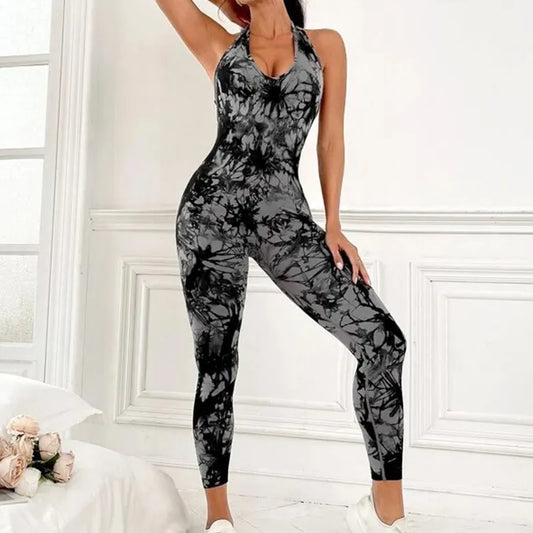 Women's Backless Workout Jumpsuit