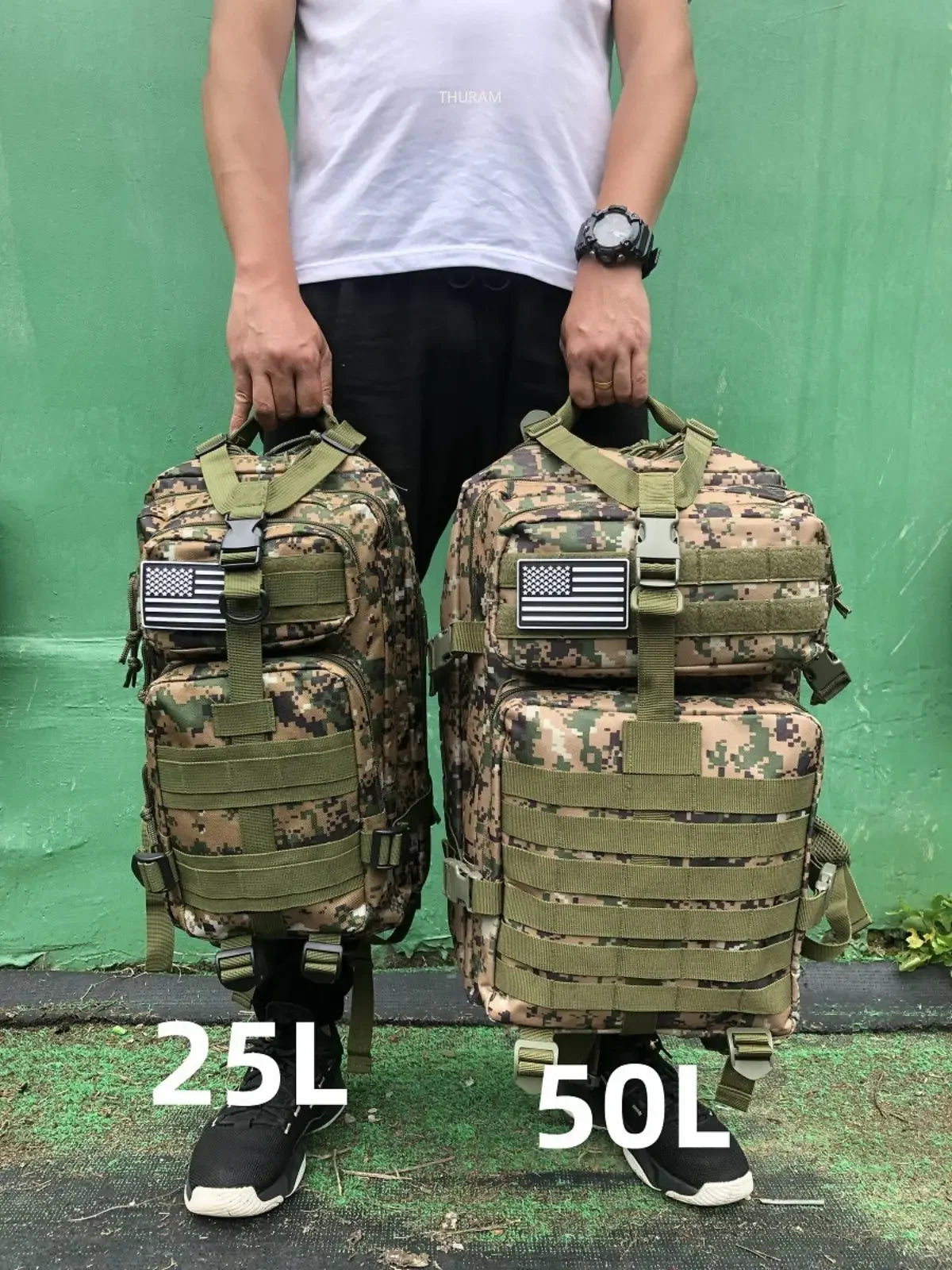 25L/50L Tactical/Fitness Backpack (No water bottle holders)