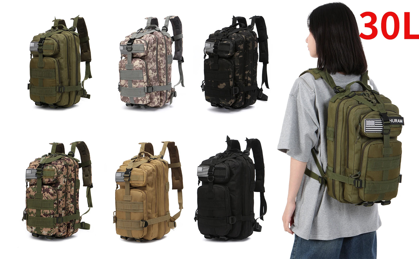 30L/50L Tactical/Fitness Backpack