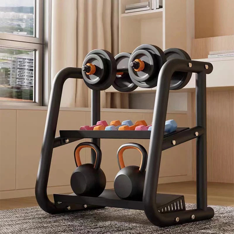 Multifunction Kettlebell Dumbbell Rack Home Commercial Sports Fitness Gym Equipment Storage Holder Weight Support Floor Bracket